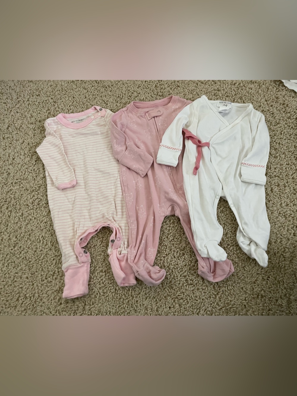 Baby girls Organic cotton onesies- set of 3
